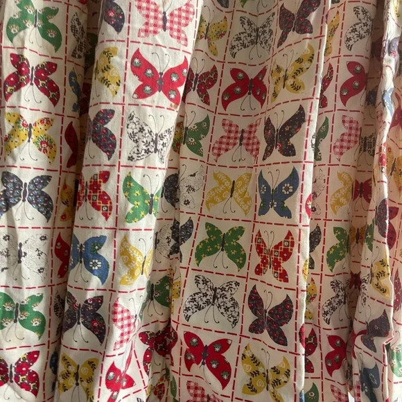 VTG 1950's Claire Evans Cotton Print Butterfly Dress Small - Picture 10 of 13